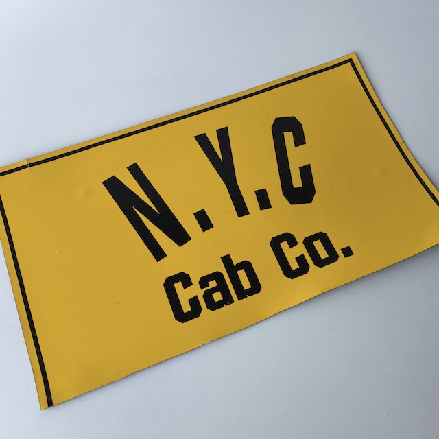 SIGN, New York Cab Door (Magnetic)